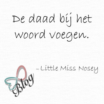 De daad bij het woord voegen