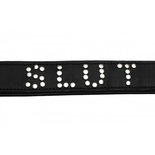 Lederen Halsband - Slut Studs Design