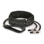 Kunstleren halsband
