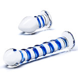 Glas - Swirly Dildo & Butt Plug Set