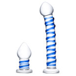 Glas - Swirly Dildo & Butt Plug Set