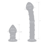 Glas - Swirly Dildo & Butt Plug Set